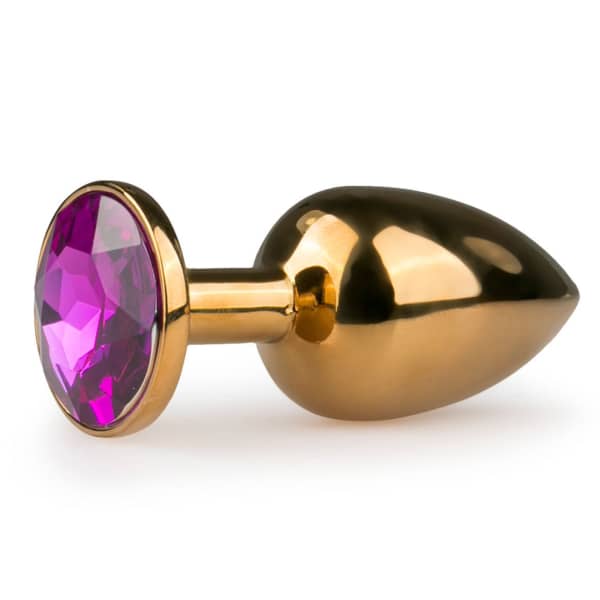 EasyToys Anal - Metal Butt Plug No. 1 - Gold/Purple