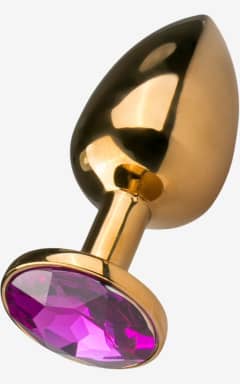 Analtoys EasyToys Anal - Metal Butt Plug No. 1 - Gold/Purple - Edler Buttplug aus kühlem Metall: feste Reize und easy Temperaturspiel inklusive. Sicherer Halt dank schmalem Hals, breiter Basis – und ruckzuck sauber.