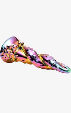 Creature Cocks - Enchanting Rainbow Glass Dildo - Yellow & Pink - Glas-Dildo mit Kraken-Tentakeln: fest, griffig und herrlich sinnlich. Schimmernder Rainbow-Look, temperaturspiel-fähig und easy in der Spülmaschine zu reinigen.
