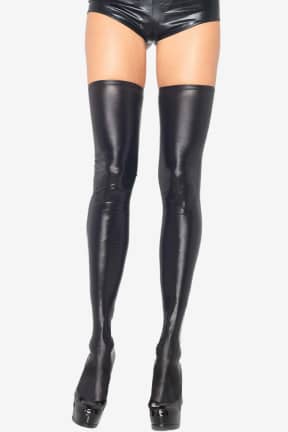 Dessous Leg Avenue - Wet Look Thigh High - High-Glanz Wet-Look für heiße Latex-Vibes - ohne den hohen Preis. Sitzt glatt und eng anliegend, dehnt sich mit Dir und fühlt sich verdammt gut an.