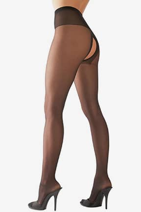 Dessous Cottelli - Crotchless Tights - Black - Eröffnung in der FilialeBietet Zugang zur Stimulierung Ihrer erogenen ZonenVerstärkte Gummioberfläche